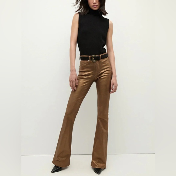 Veronica Beard Denim - Veronica beard Beverly skinny flare metallic jeans